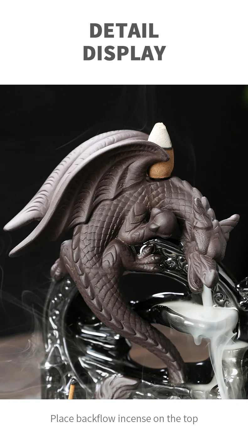 Creative Dragon Waterfall Backflow Incense Burner